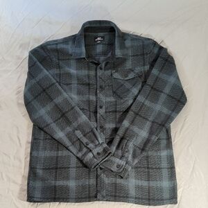 O'Neill Gray Lightweight Plaid Shirt Jacket